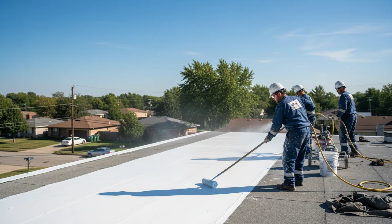 Commercial roof coating in Traskwood, AR near me